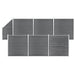 Set panouri gard, 6 pătrate + 1 oblic, gri, 1138x186 cm, WPC - WALTI WALTI