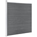 Set panouri gard, 6 pătrate + 1 oblic, gri, 1138x186 cm, WPC - WALTI WALTI