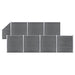 Set panouri gard, 7 pătrate + 1 oblic, gri, 1311x186 cm, WPC - WALTI WALTI