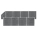Set panouri gard, 2 pătrate + 1 oblic, gri, 1484 x 186 cm, WPC - WALTI WALTI