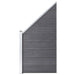 Set panouri gard, 9 pătrate + 1 oblic, gri, 1657x186 cm, WPC - WALTI WALTI