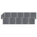 Set gard din WPC, 10 buc. pătrate + 1 oblică, 1830x186 cm, gri - WALTI WALTI