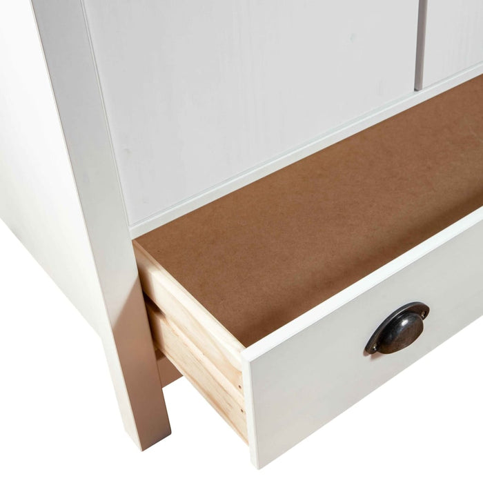 Șifonier cu 2 uși Hill, alb, 89x50x170 cm, lemn masiv de pin - WALTI WALTI