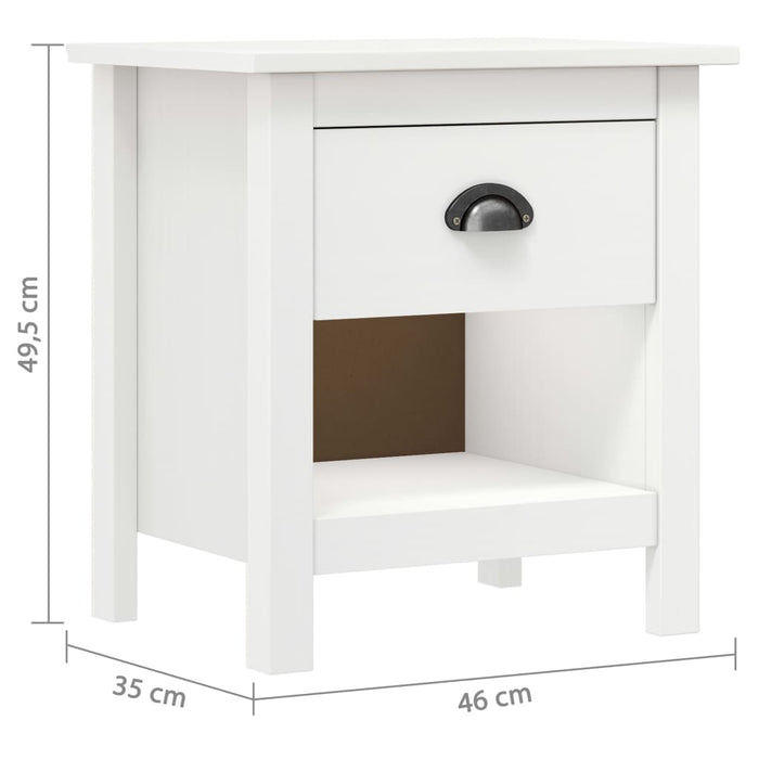 Noptiere Hill, 2 buc., 46x35x49,5 cm, lemn masiv de pin WALTI