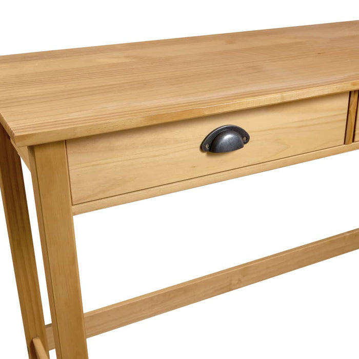 Masă consolă Hill cu 2 sertare, 110x45x74 cm, lemn masiv pin - WALTI WALTI