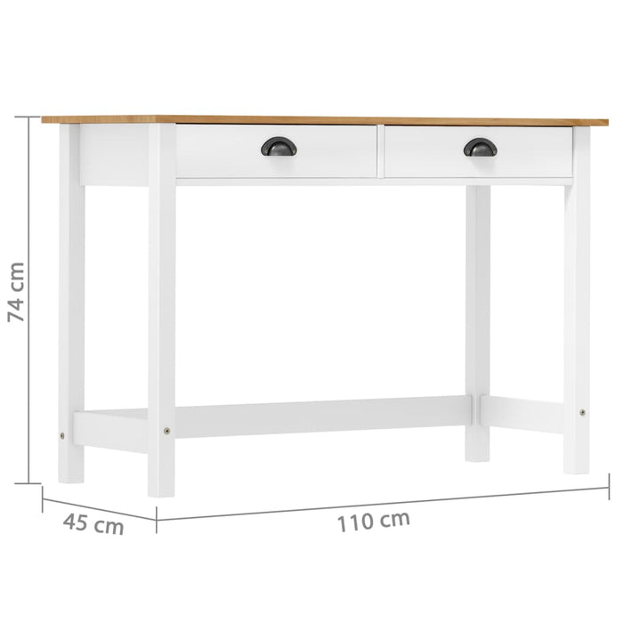 Masă consolă Hill cu 2 sertare, 110x45x74 cm, lemn masiv pin - WALTI WALTI