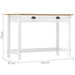 Masă consolă Hill cu 2 sertare, 110x45x74 cm, lemn masiv pin - WALTI WALTI