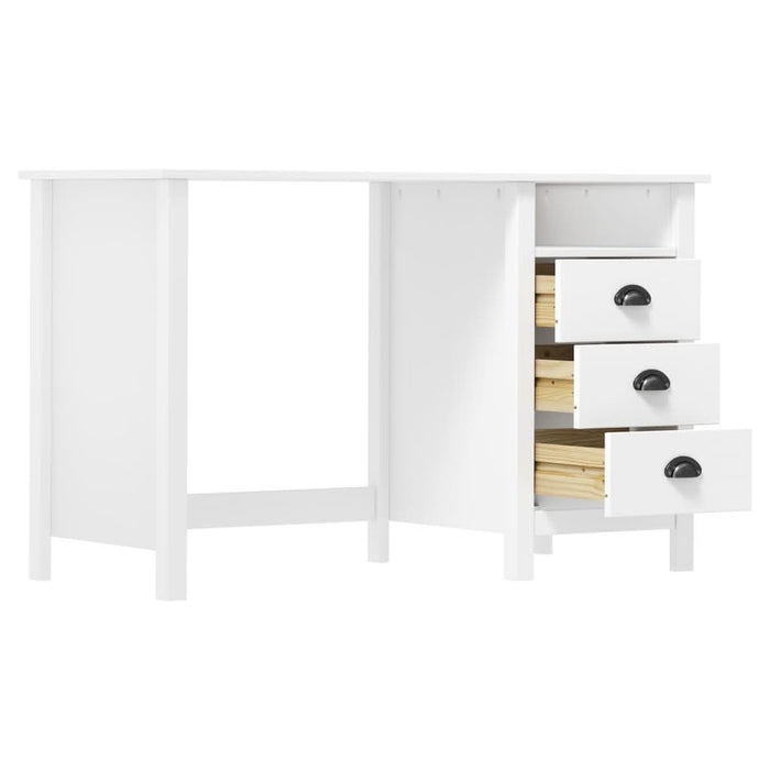 Birou Hill cu 3 sertare, 120x50x74 cm, lemn masiv de pin - WALTI WALTI