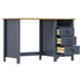 Birou Hill cu 3 sertare, gri, 120x50x74 cm, lemn masiv pin - WALTI WALTI