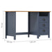 Birou Hill cu 3 sertare, gri, 120x50x74 cm, lemn masiv pin - WALTI WALTI