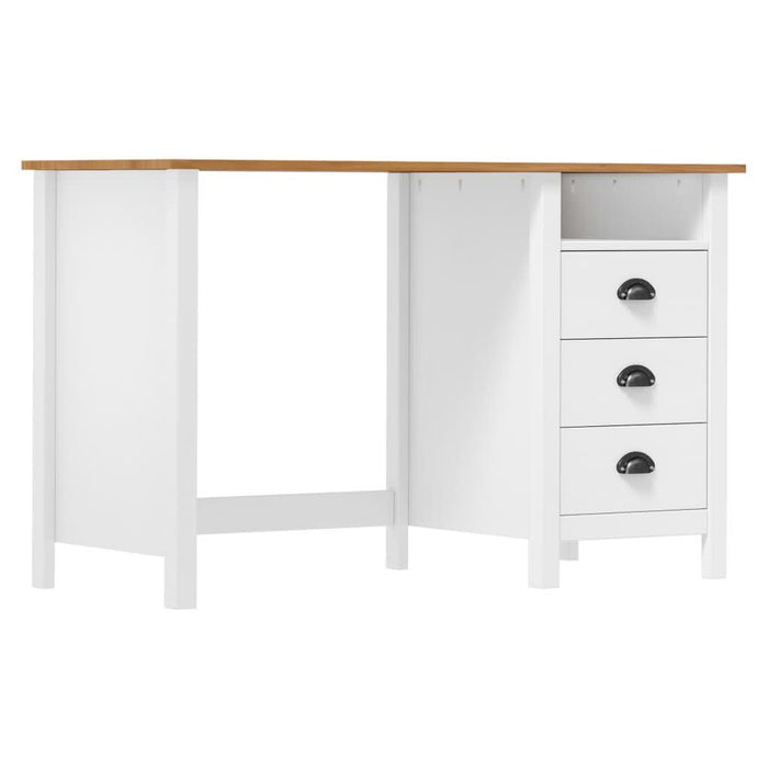 Birou Hill cu 3 sertare, 120x50x74 cm, lemn masiv de pin - WALTI WALTI