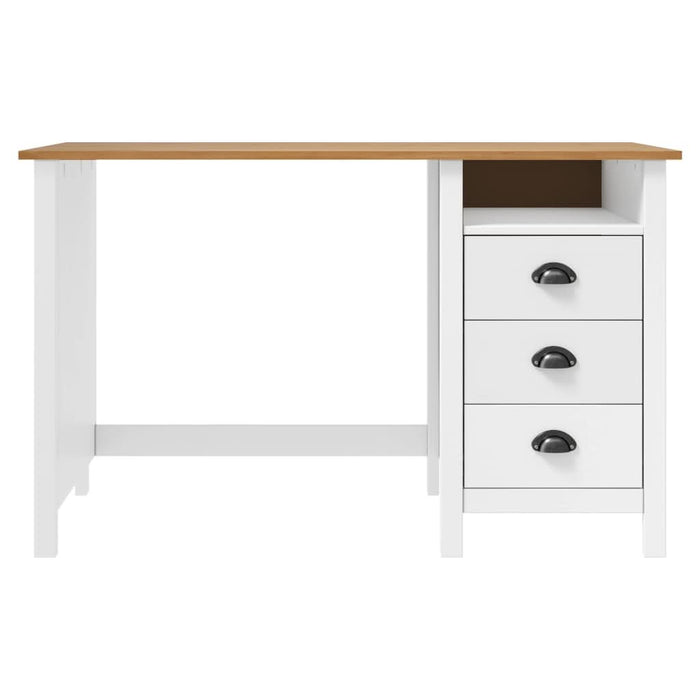 Birou Hill cu 3 sertare, 120x50x74 cm, lemn masiv de pin - WALTI WALTI