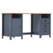 Birou Hill, gri, 150x50x74 cm, lemn masiv de pin - WALTI WALTI