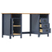Birou Hill, gri, 150x50x74 cm, lemn masiv de pin - WALTI WALTI