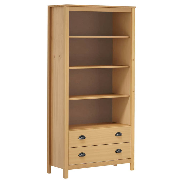 Bibliotecă Hill, maro miere, 85x37x170,5 cm, lemn masiv pin WALTI