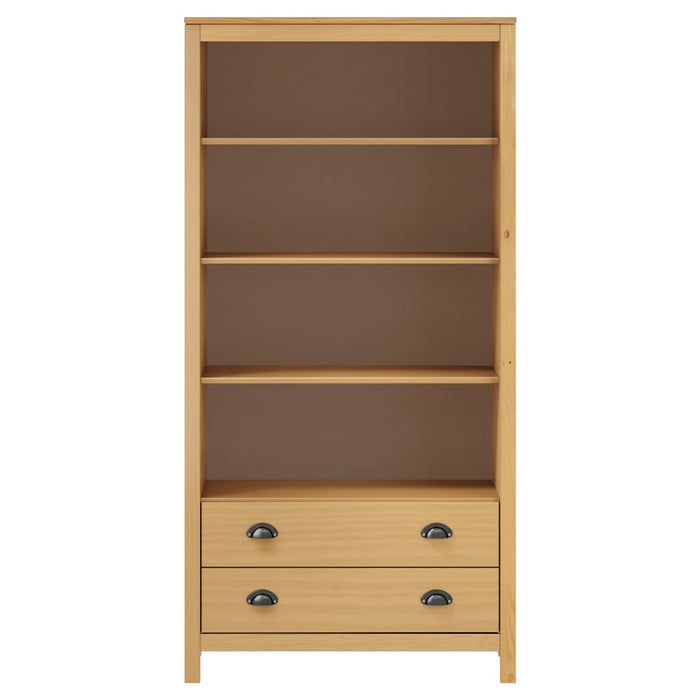 Bibliotecă Hill, maro miere, 85x37x170,5 cm, lemn masiv pin WALTI