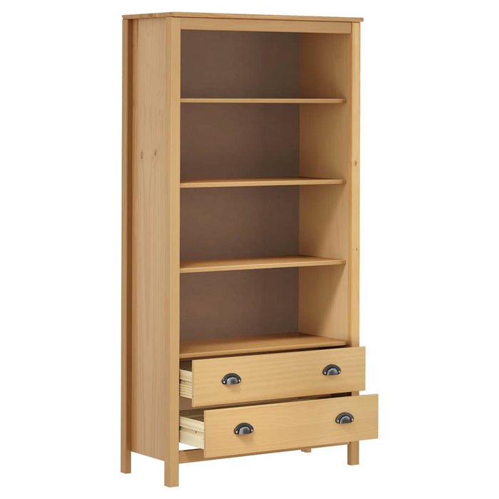 Bibliotecă Hill, maro miere, 85x37x170,5 cm, lemn masiv pin WALTI