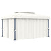 Pavilion cu perdea, alb crem, 4 x 3 m, aluminiu - WALTI WALTI