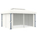 Pavilion cu perdea, alb crem, 4 x 3 m, aluminiu - WALTI WALTI