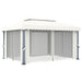 Pavilion cu perdea, alb crem, 4 x 3 m, aluminiu - WALTI WALTI