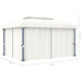 Pavilion cu perdea, alb crem, 4 x 3 m, aluminiu - WALTI WALTI