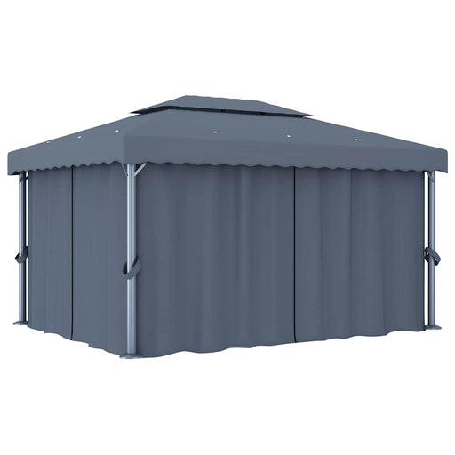Pavilion cu perdea, antracit, 4 x 3 m, aluminiu - WALTI WALTI