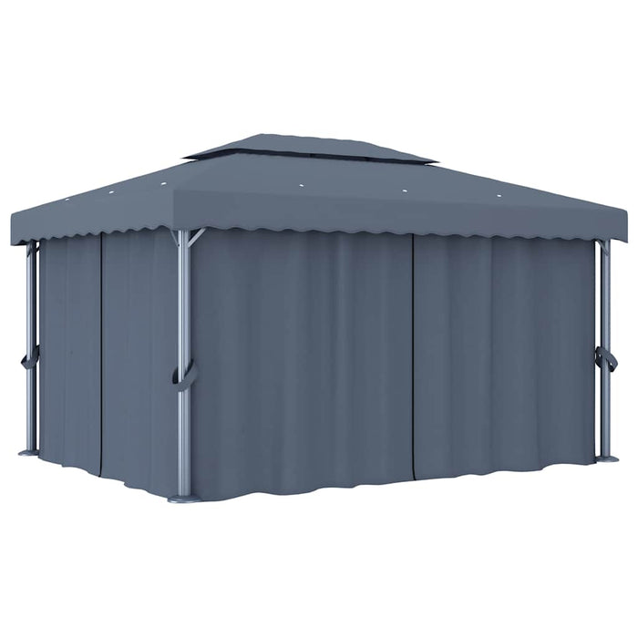 Pavilion cu perdea, antracit, 4 x 3 m, aluminiu - WALTI WALTI