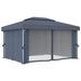 Pavilion cu perdea, antracit, 4 x 3 m, aluminiu - WALTI WALTI