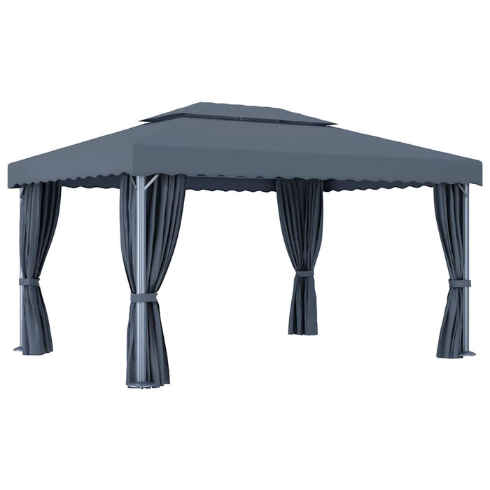 Pavilion cu perdea, antracit, 4 x 3 m, aluminiu - WALTI WALTI
