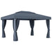 Pavilion cu perdea, antracit, 4 x 3 m, aluminiu - WALTI WALTI