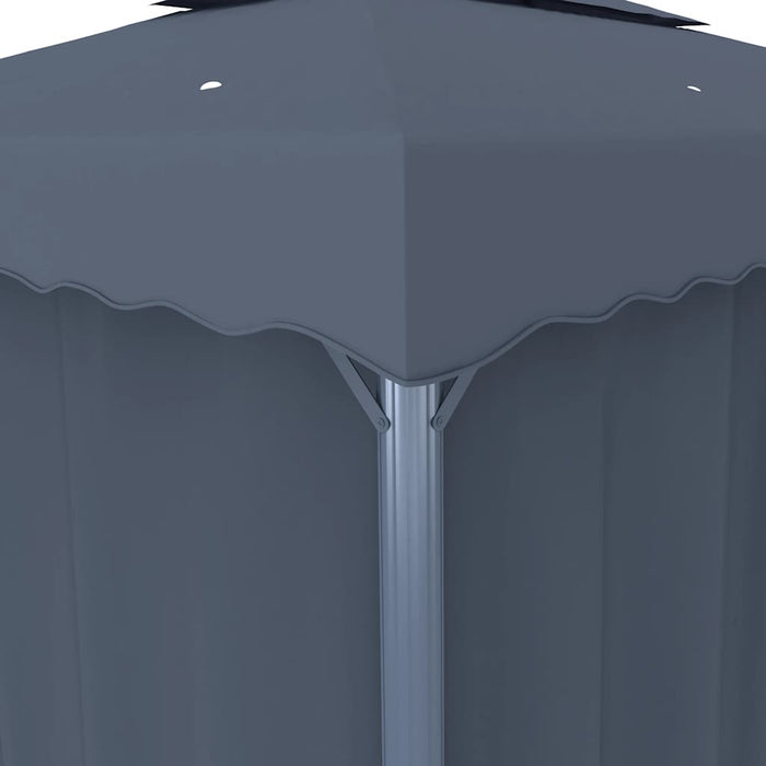 Pavilion cu perdea, antracit, 4 x 3 m, aluminiu - WALTI WALTI