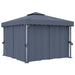 Pavilion cu perdea, antracit, 3 x 3 m, aluminiu - WALTI WALTI