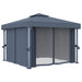 Pavilion cu perdea, antracit, 3 x 3 m, aluminiu - WALTI WALTI