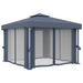 Pavilion cu perdea, antracit, 3 x 3 m, aluminiu - WALTI WALTI