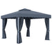 Pavilion cu perdea, antracit, 3 x 3 m, aluminiu - WALTI WALTI