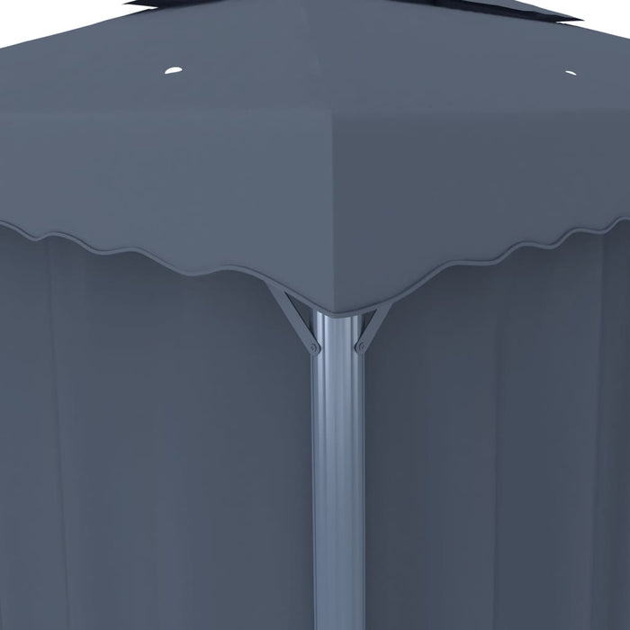 Pavilion cu perdea, antracit, 3 x 3 m, aluminiu - WALTI WALTI