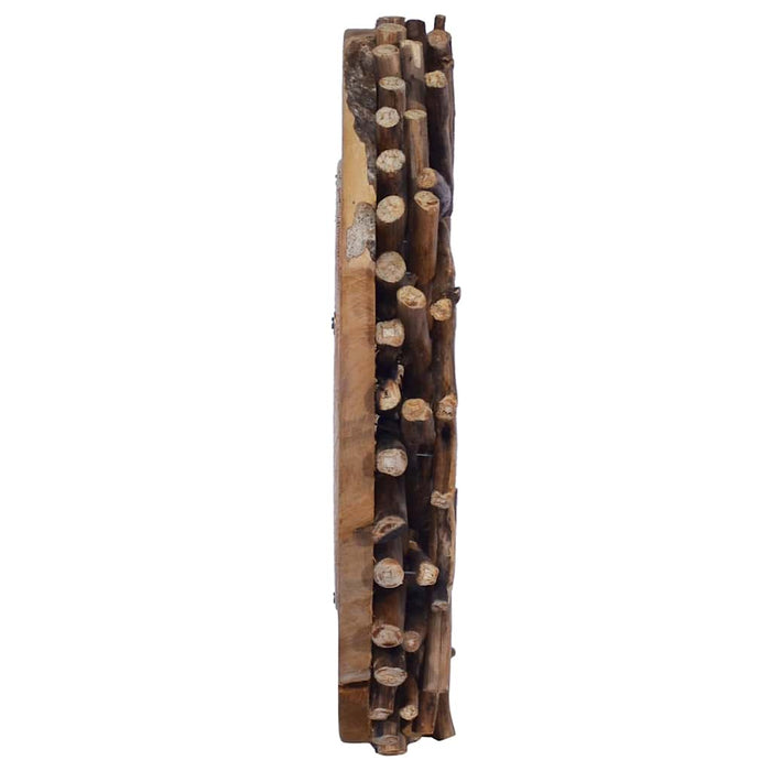 Oglindă de perete, 40 cm, tec, rotund WALTI