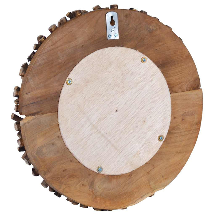 Oglindă de perete, 40 cm, tec, rotund WALTI