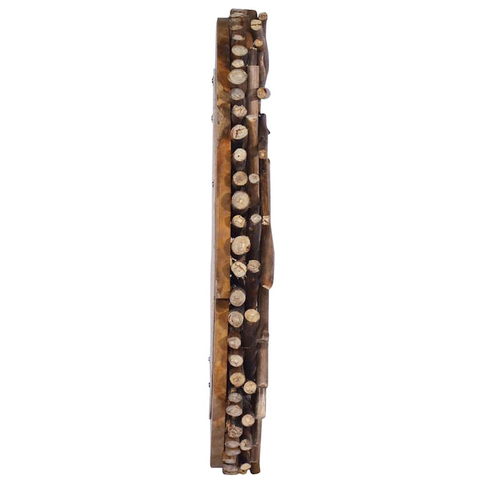 Oglindă de perete, 60 cm, tec, rotund - WALTI WALTI