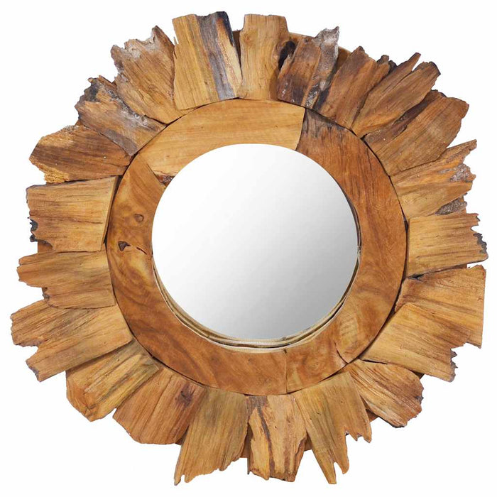 Oglindă de perete, 40 cm, tec, rotund WALTI