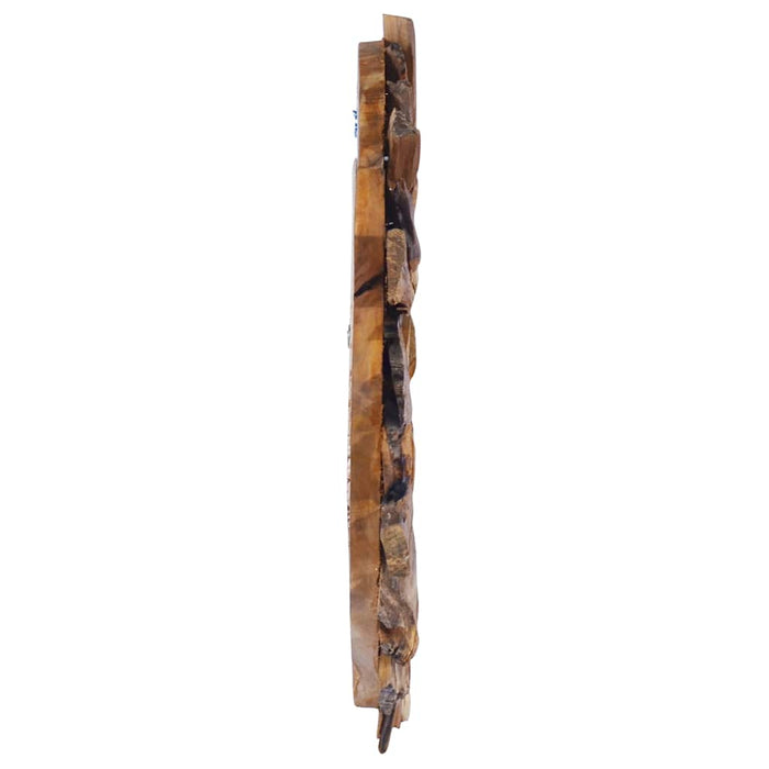 Oglindă de perete, 40 cm, tec, rotund WALTI