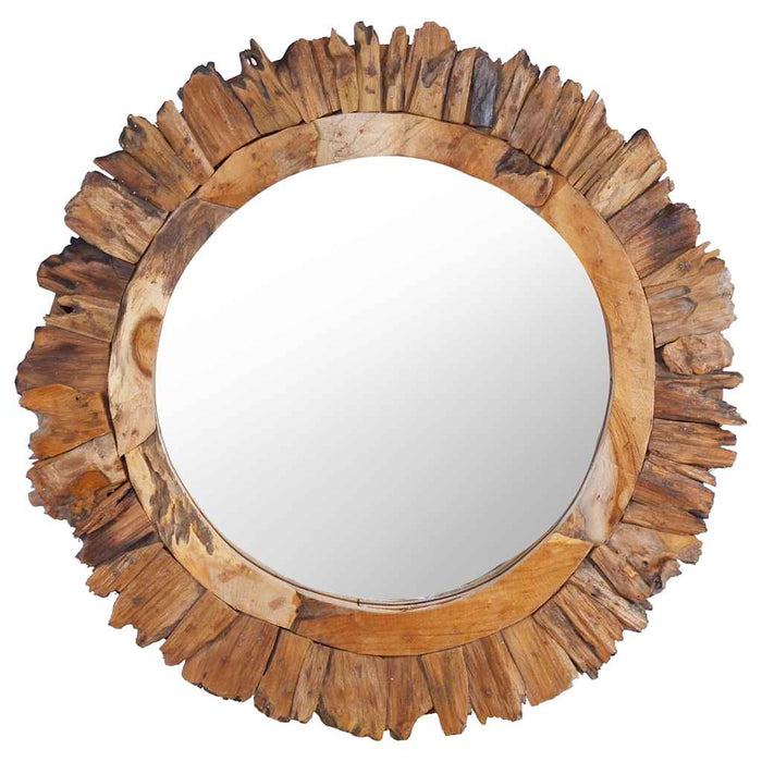 Oglindă de perete, 60 cm, tec, rotund - WALTI WALTI