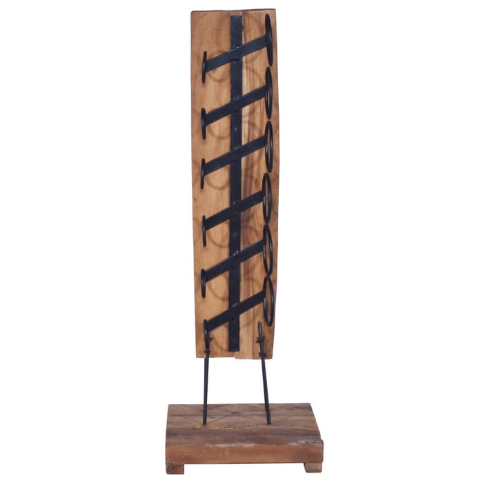 Suport 6 sticle de vin, 35x35x100 cm, lemn masiv de tec - WALTI WALTI