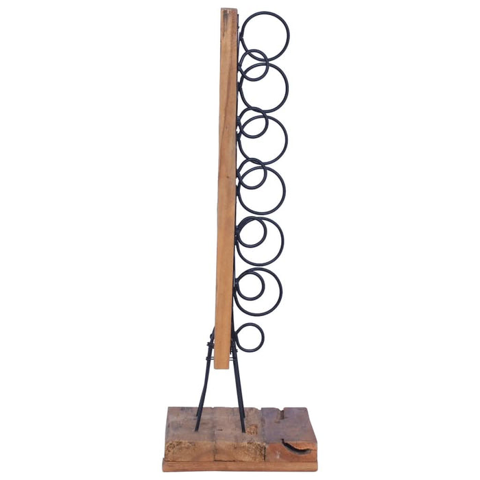 Suport 6 sticle de vin, 35x35x100 cm, lemn masiv de tec - WALTI WALTI