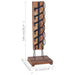 Suport 6 sticle de vin, 35x35x100 cm, lemn masiv de tec - WALTI WALTI