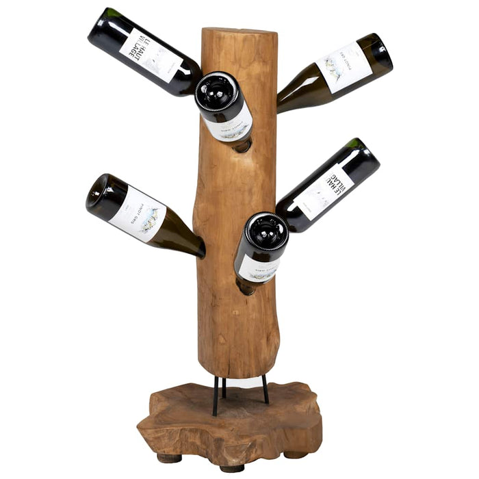 Suport 8 sticle de vin, 40 x 30 x 80 cm, lemn masiv de tec - WALTI WALTI
