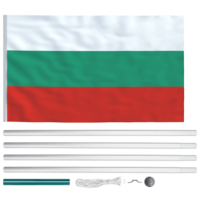 Drapel Bulgaria și stâlp din aluminiu, 6,2 m WALTI