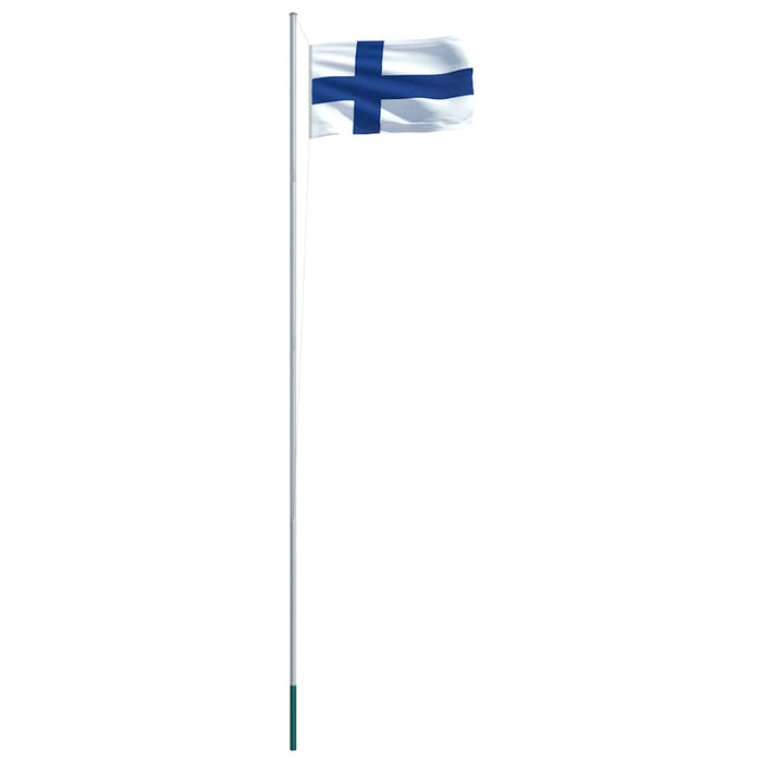 Drapel Finlanda și stâlp din aluminiu, 6,2 m WALTI