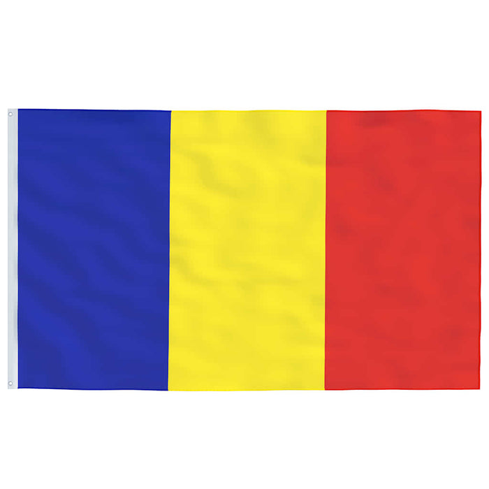Drapel România și stâlp din aluminiu, 6,2 m WALTI