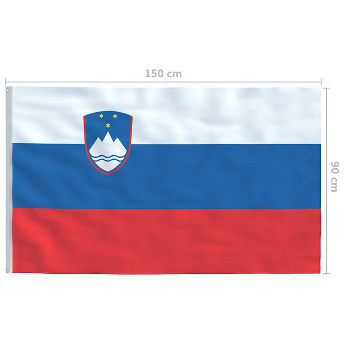 Drapel Slovenia și stâlp din aluminiu, 6,2 m WALTI